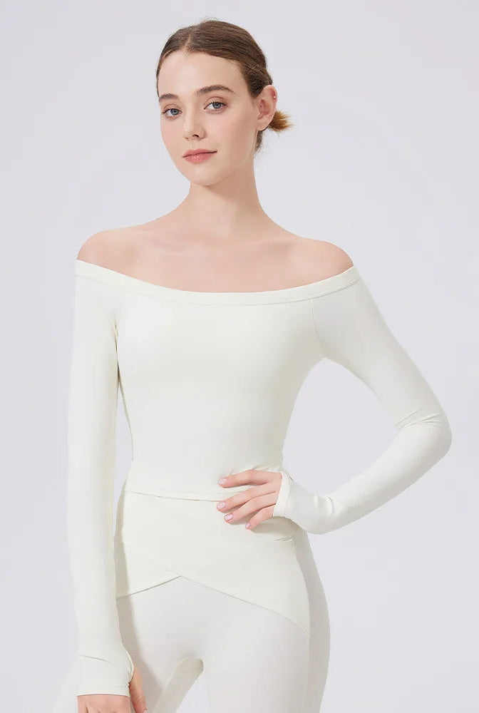 One Shoulder  Elegant Yoga Pilates Active Wear Crop Top