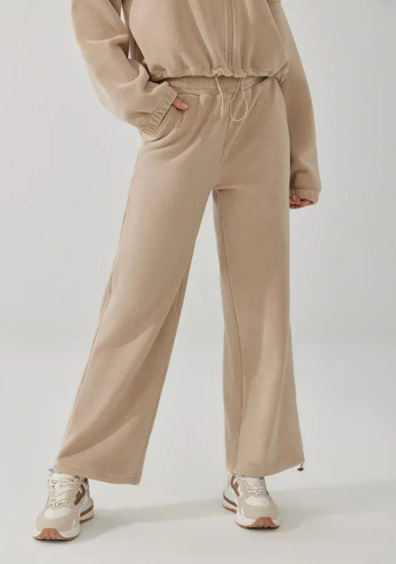 Zip-Up Polar Fleece Coat or  Pants Thicken Winter Outwear for Workout Yoga