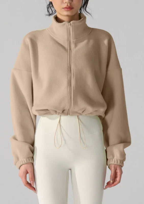 Zip-Up Polar Fleece Coat or  Pants Thicken Winter Outwear for Workout Yoga