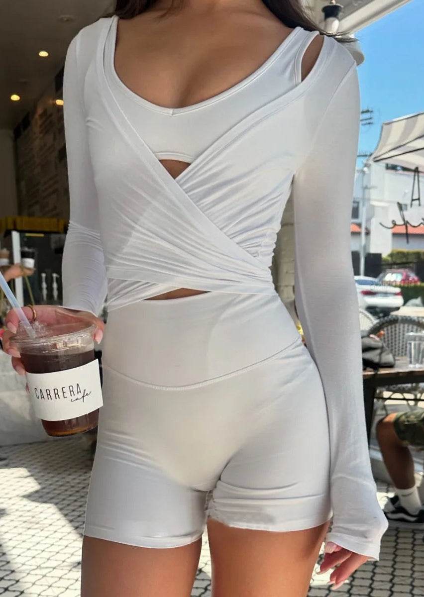 Soft Ballet Wrap Tie  Breathable  Quick Dry Top