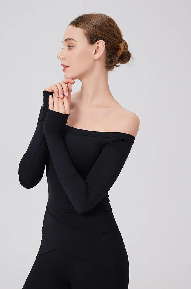 One Shoulder  Elegant Yoga Pilates Active Wear Crop Top