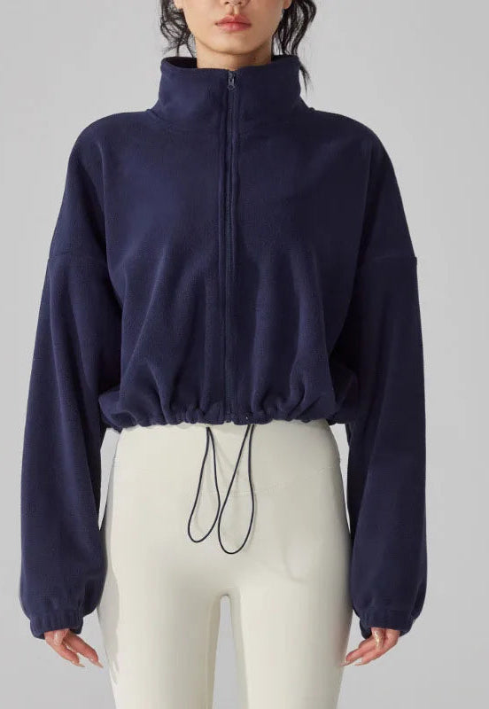 Zip-Up Polar Fleece Coat or  Pants Thicken Winter Outwear for Workout Yoga