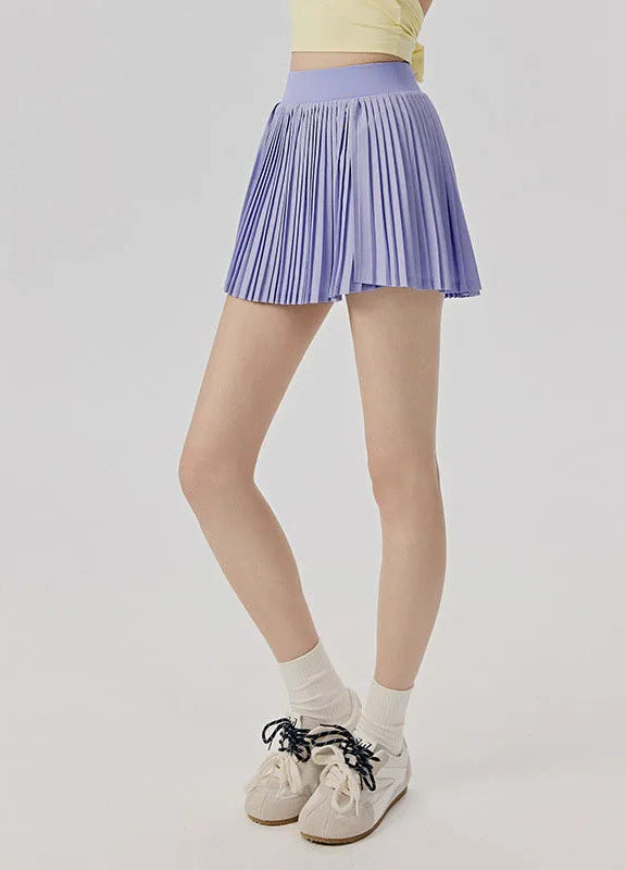Padded Tennis Skirt and Hollow Back Crop Tops  Set