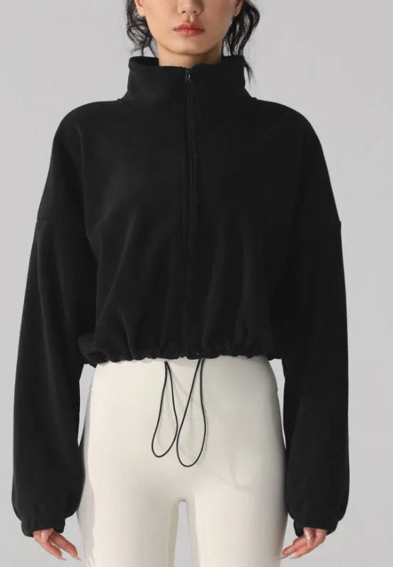 Zip-Up Polar Fleece Coat or  Pants Thicken Winter Outwear for Workout Yoga