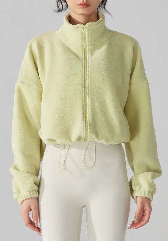 Zip-Up Polar Fleece Coat or  Pants Thicken Winter Outwear for Workout Yoga