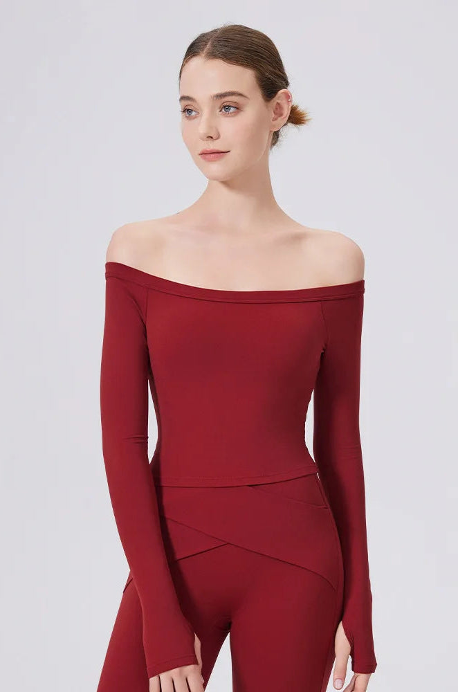 One Shoulder  Elegant Yoga Pilates Active Wear Crop Top