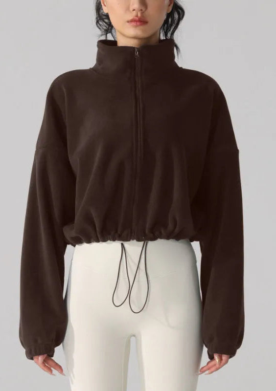 Zip-Up Polar Fleece Coat or  Pants Thicken Winter Outwear for Workout Yoga