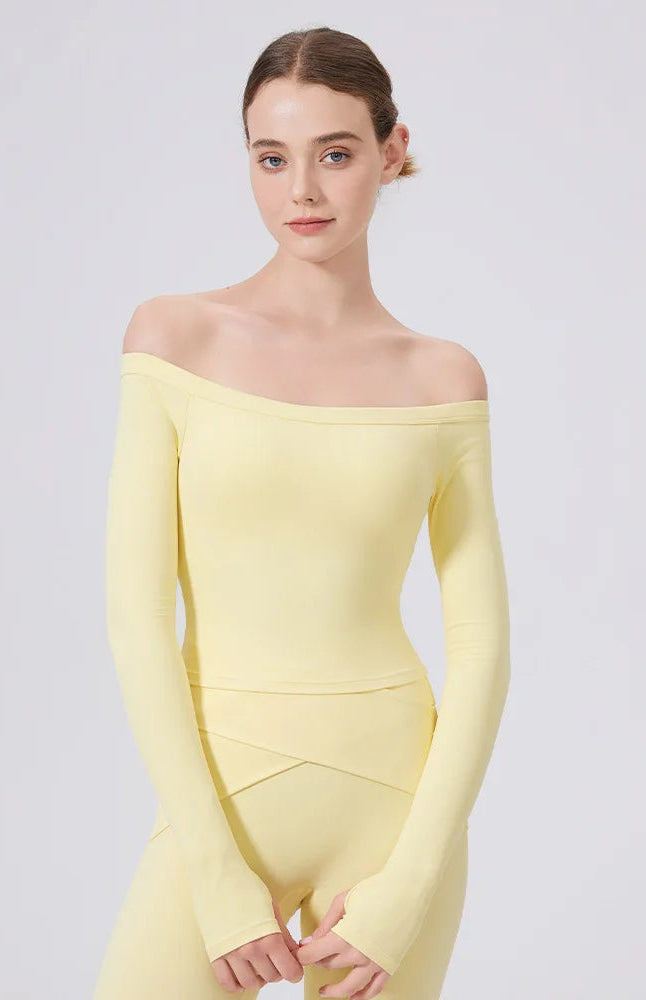 One Shoulder  Elegant Yoga Pilates Active Wear Crop Top