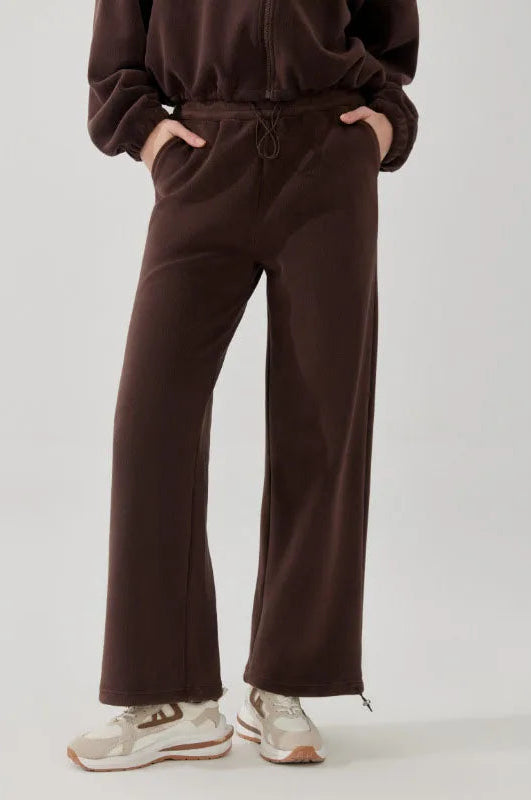 Zip-Up Polar Fleece Coat or  Pants Thicken Winter Outwear for Workout Yoga